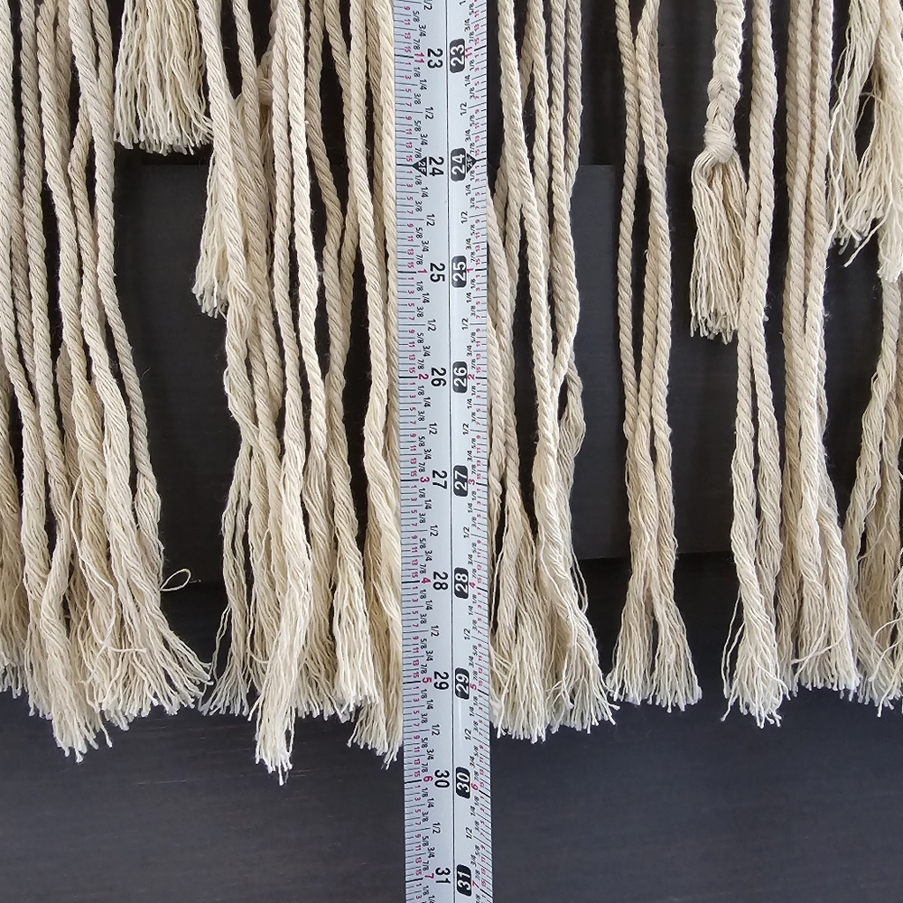 Boho Macrame floral wreath wall tapestry - Picture 7 of 7